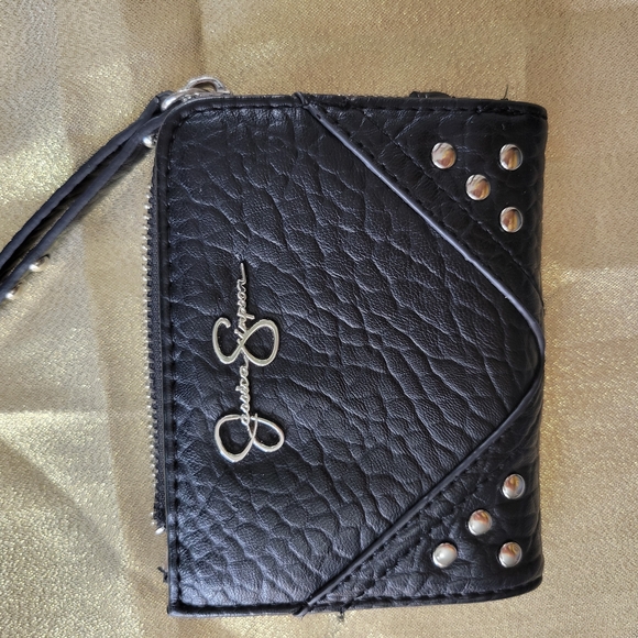Jessica Simpson Black Leather Wallet - Picture 1 of 4
